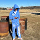 BLUE WASHED “LH” SWEATSUIT